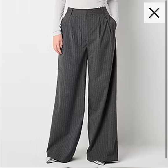 Worthington Pants - Worthington Gray Wide Leg Pants High Waisted
